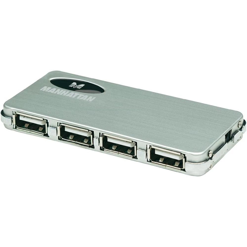 4-portni USB 2.0 hub Manhattan srebrni slika