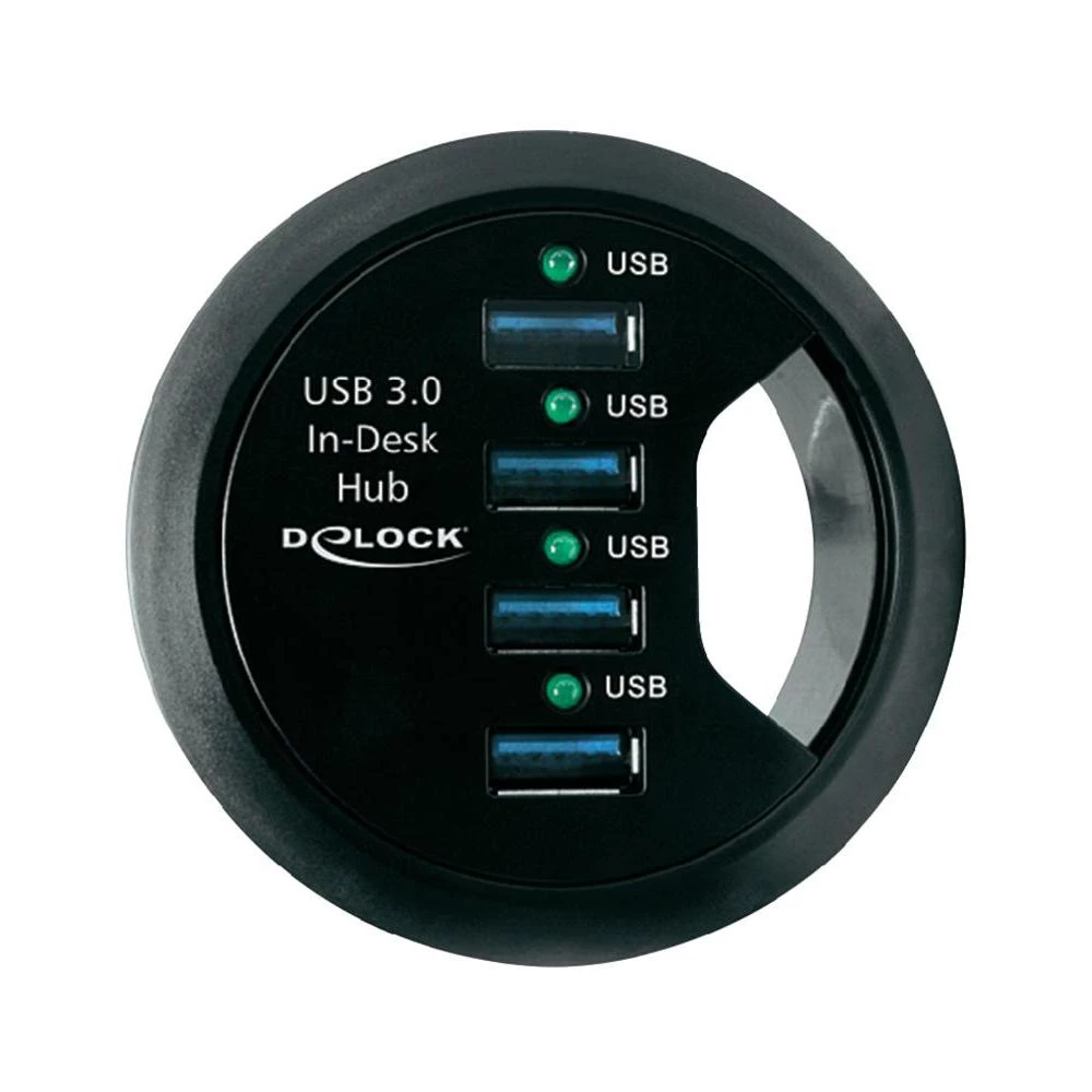 4-portni USB 3.0 hub Delock crni slika