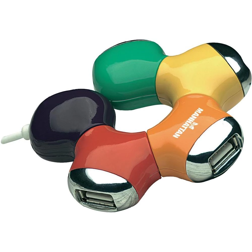 4-portni USB 2.0 hub Manhattan šareni slika