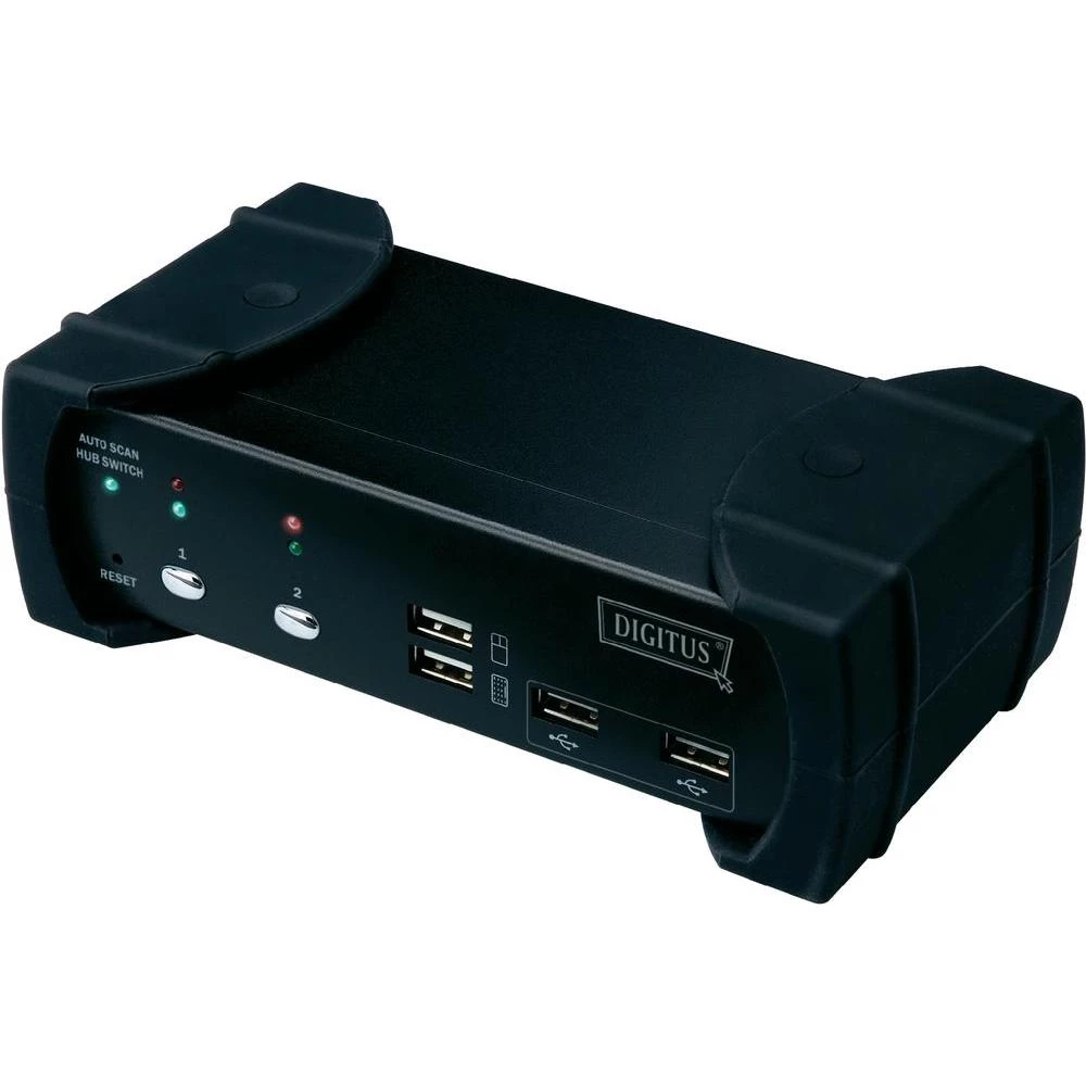 2-portni DVI-Audio-USB-KVM Switch uređaj DIGITUS, s integriranim USB 2.0 hubom slika
