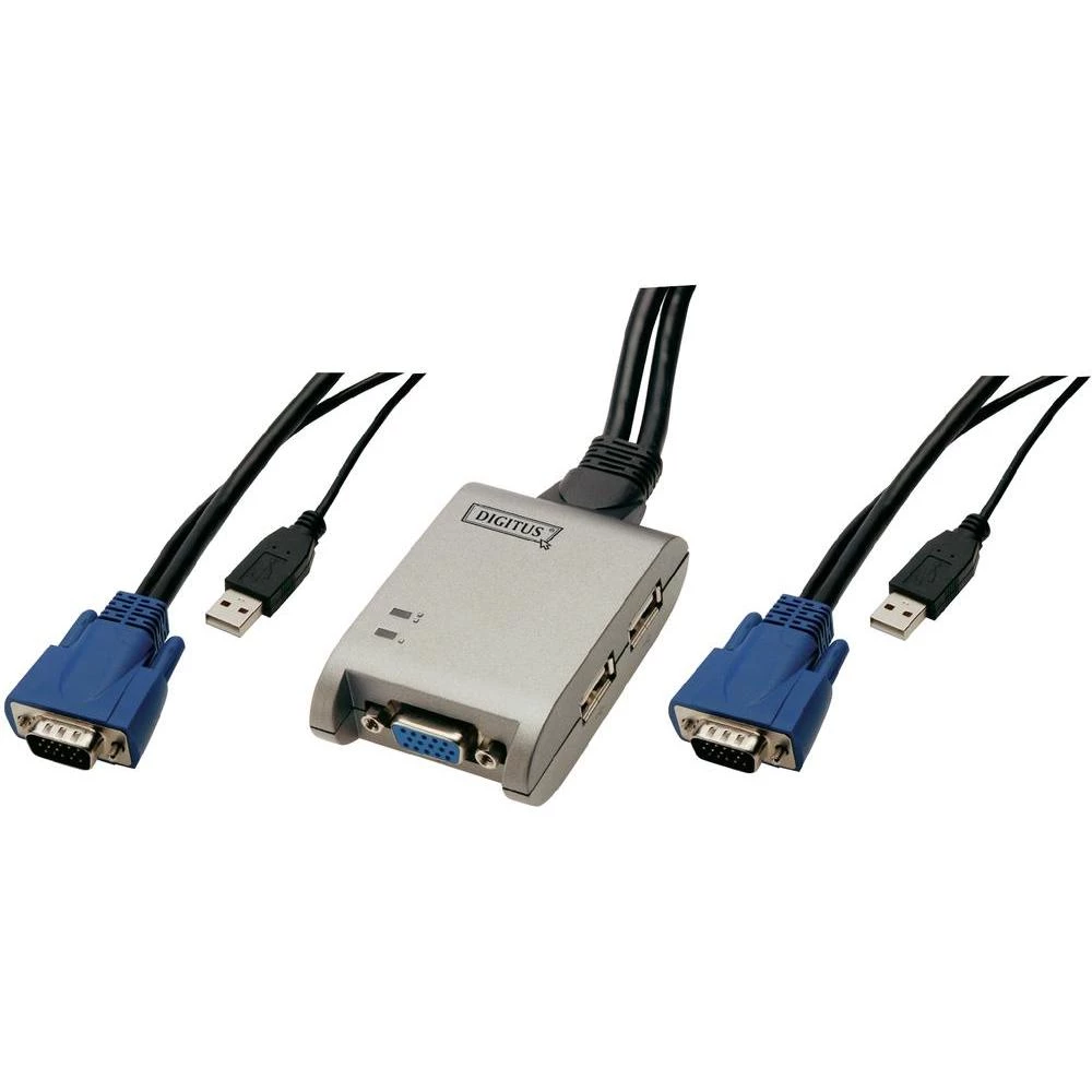 Džepni KVM Switch uređaj DIGITUS USB, 2-portni slika
