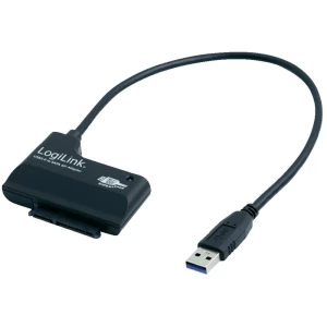 USB 3.0 adapter [1x SATA-kombi utikač 7+15pol. - 1x USB 3.0 utikač A] crni LogiL slika