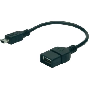 USB 2.0 adapter [1x USB 2.0 utikač Mini-B - 1x USB 2.0 utikač A] crni Digitus slika