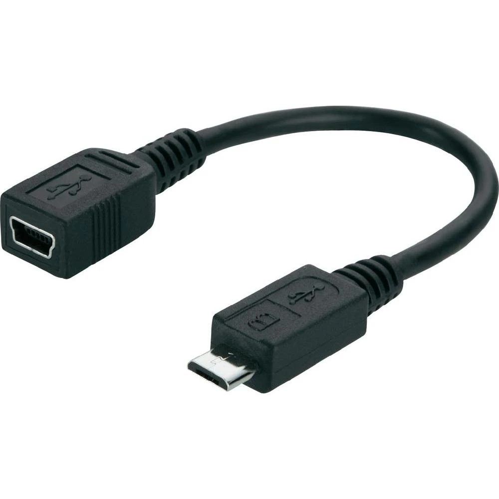 USB 2.0 adapter [1x USB 2.0 utikač Micro-B - 1x USB 2.0 utikač Mini-B] crni Belk slika