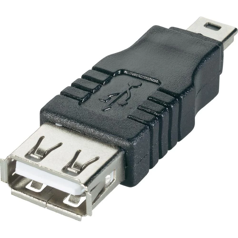 USB 2.0 adapter [1x USB 2.0 utikač Mini-B - 1x USB 2.0 utikač A] crni Goobay slika