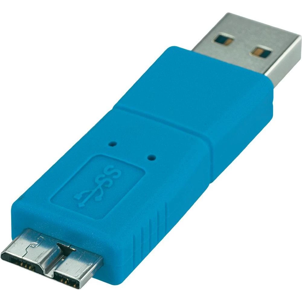 USB 3.0 adapter [1x USB 3.0 utikač Micro B - 1x USB 3.0 utikač A] plavi slika