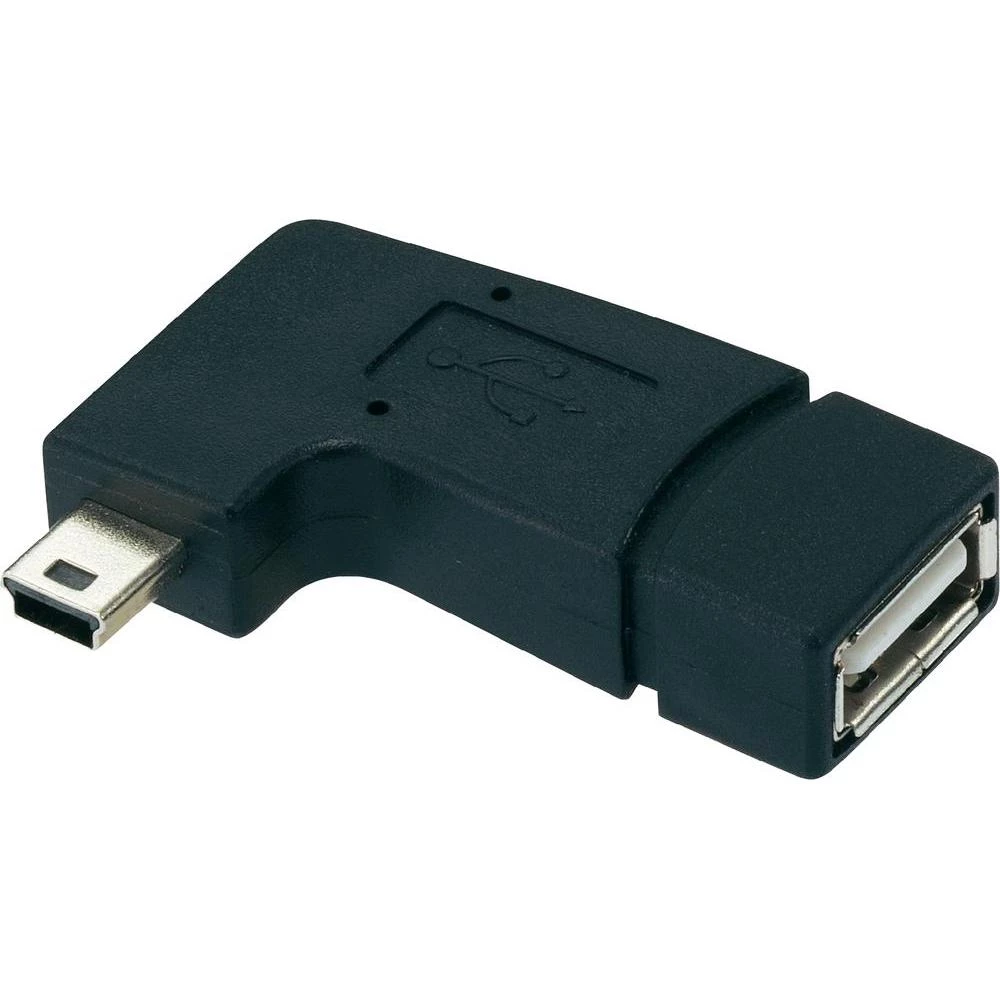 USB 2.0 adapter [1x USB 2.0 utikač Mini-B - 1x USB 2.0 utikač A] crni s OTG funk slika