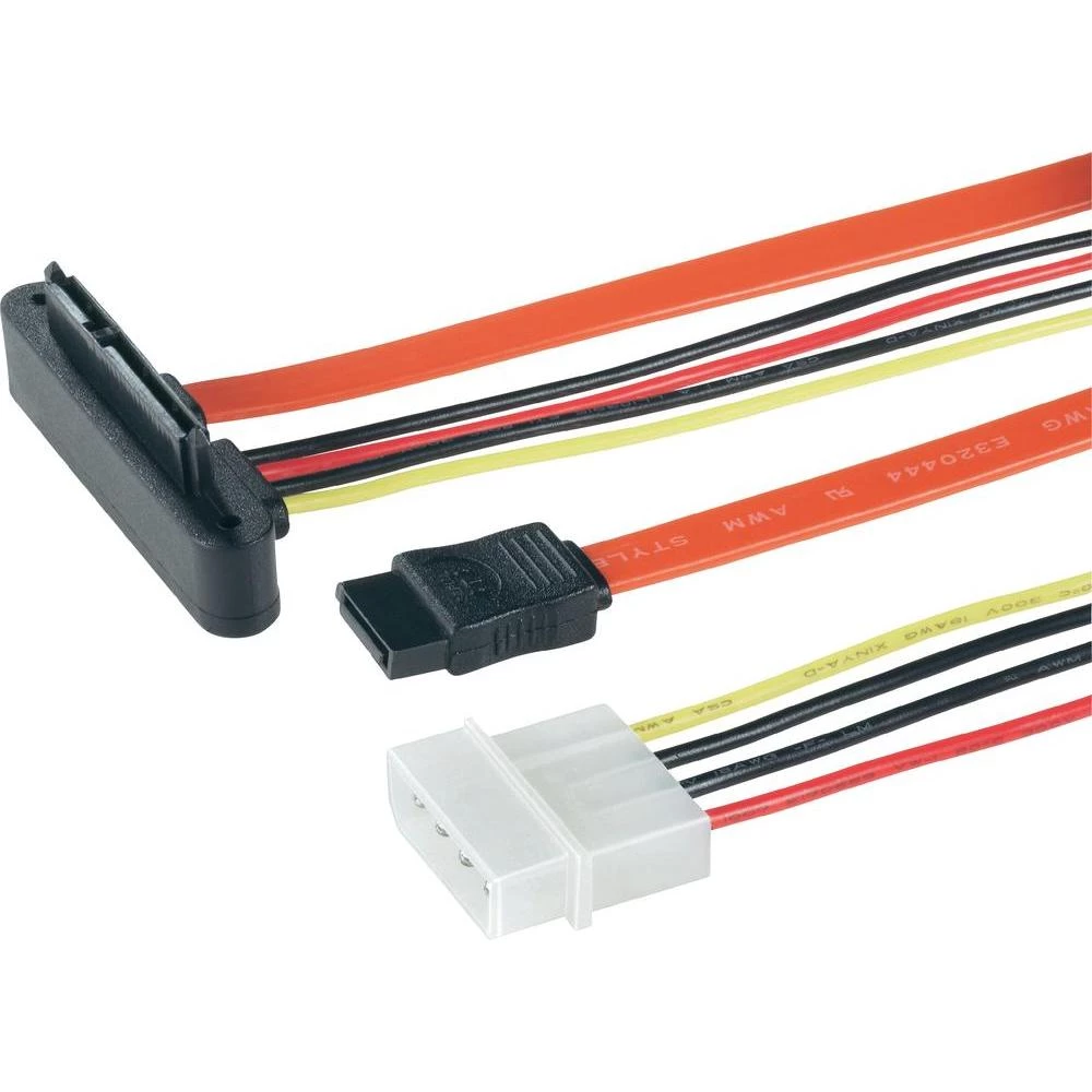 Priključni kabel za tvrde diskove [1x SATA utikač 7pol., IDE strujni utikač 4pol slika