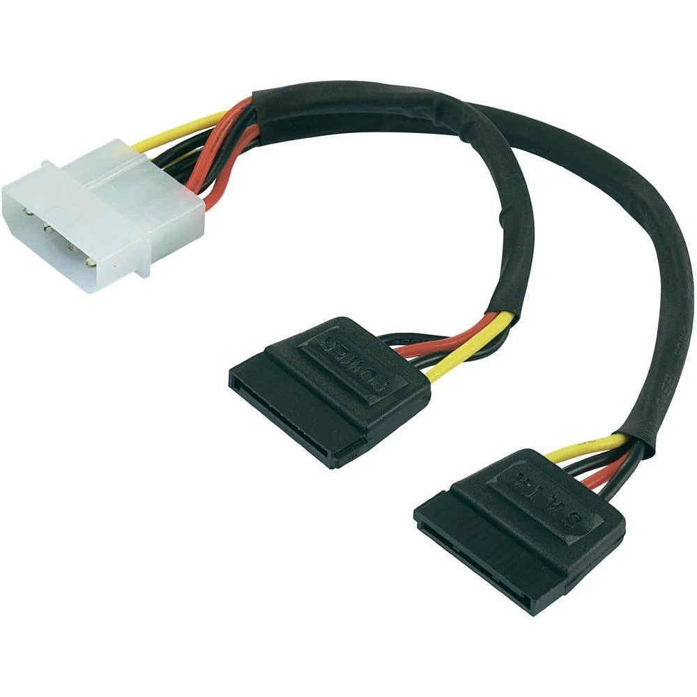 Strujni Y-adapter [1x IDE strujni utikač 4pol. - 2x SATA strujni utikač 15pol.] slika