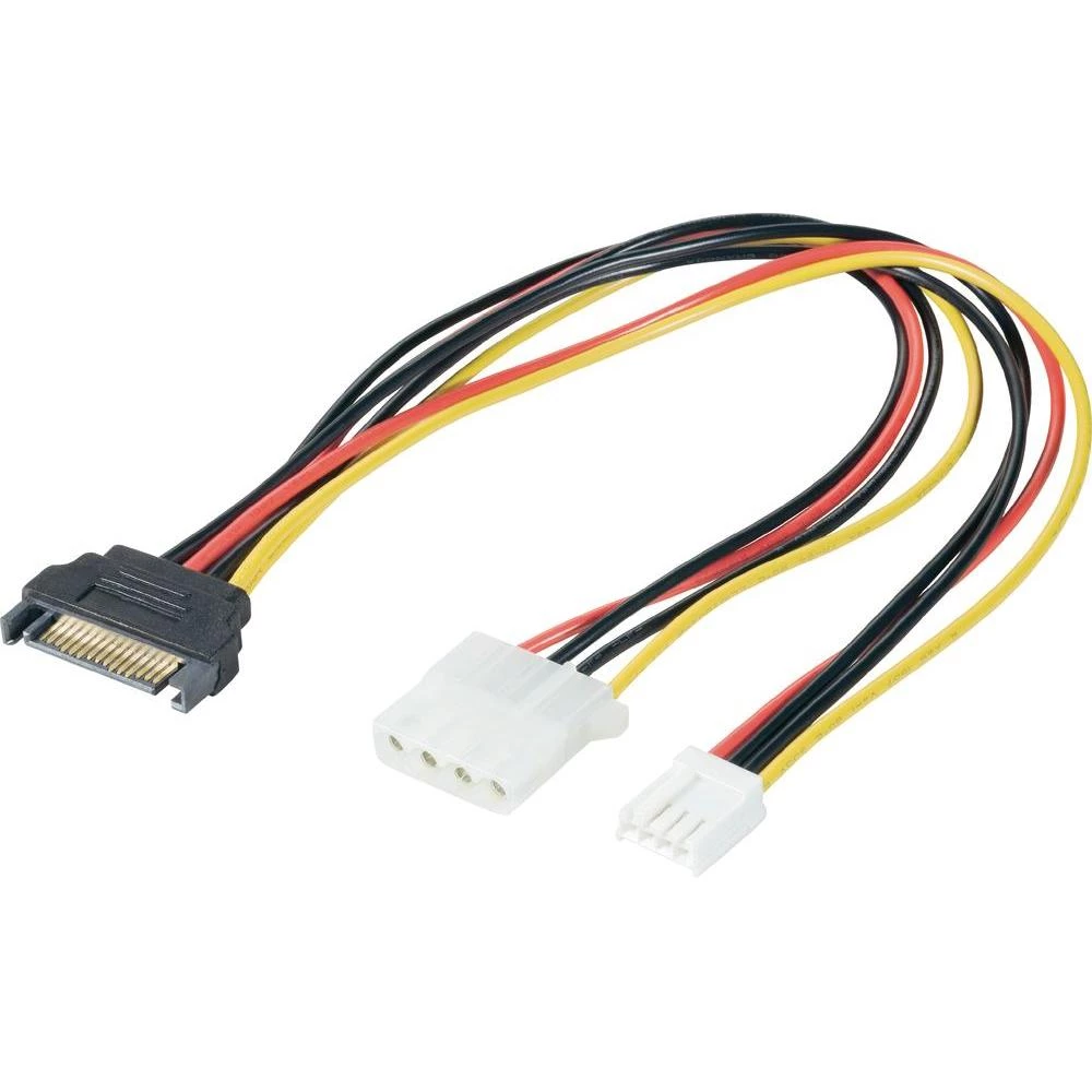 Strujni Y-adapter [1x SATA strujni utikač 15pol. - 1x IDE strujni utikač 4pol., slika