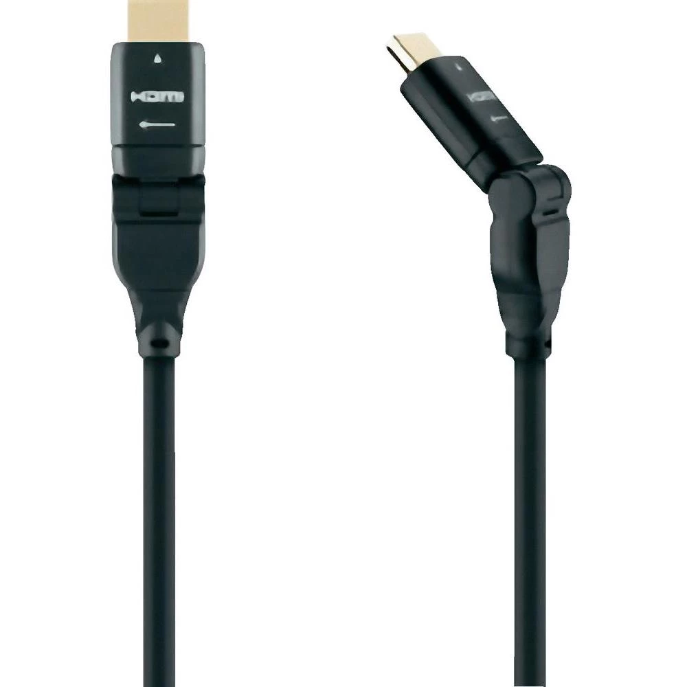 HDMI priključni kabel [1x HDMI-utikač <=> 1x HDMI-utikač] sa vrtljivim utikačem, slika