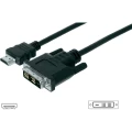 HDMI priključni kabel Digitus [1x HDMI-utikač<=> 1x DVI-utikač18+1-pol.] 3m, crn slika