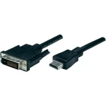 HDMI/DVI priključni kabel [1x HDMI-utikač <=> 1x DVI-utikač 24+1pol.] 1.80m, crn