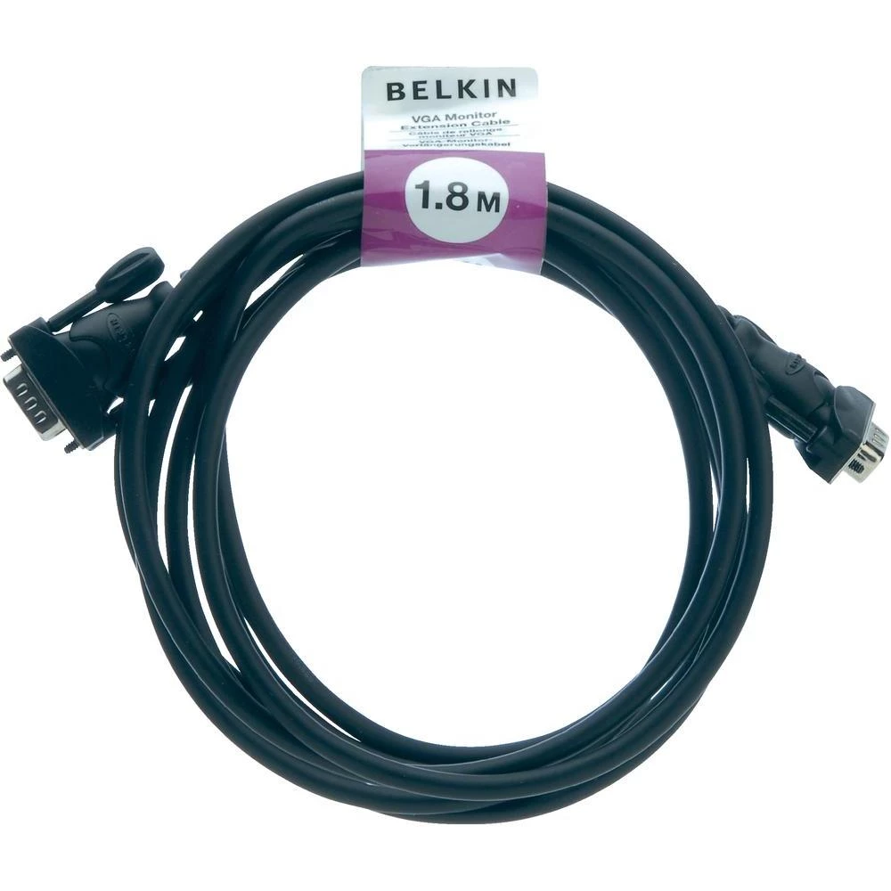 Produžni kabel za VGA-monitor Belkin, 1.80m, crn, CC4002R1.8M slika