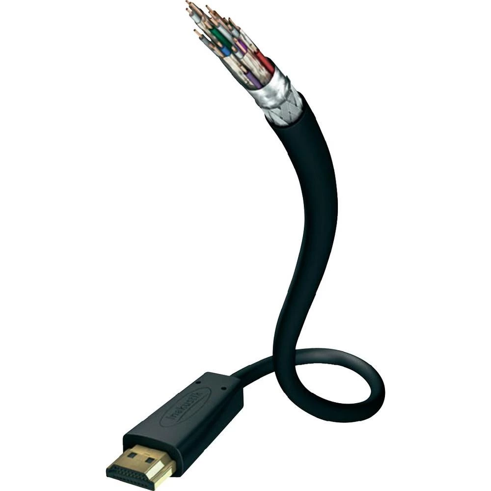 HDMI priključni kabel Inakustik [1x HDMI-utikač <=> 1x HDMI-utikač] 5m, crn, 003 slika