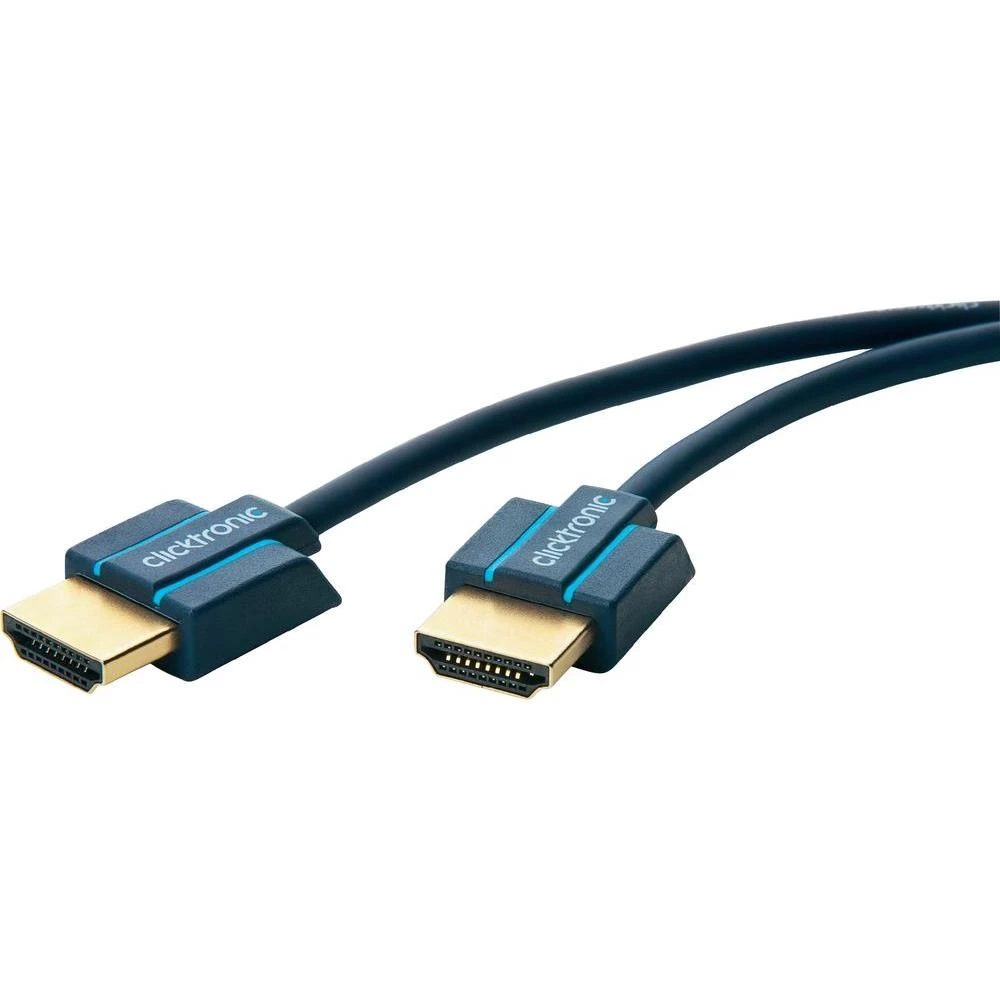 HDMI kabel Clicktronic [1x HDMI-utikač <=> 1x HDMI-utikač] 2m, plav, 70704 slika