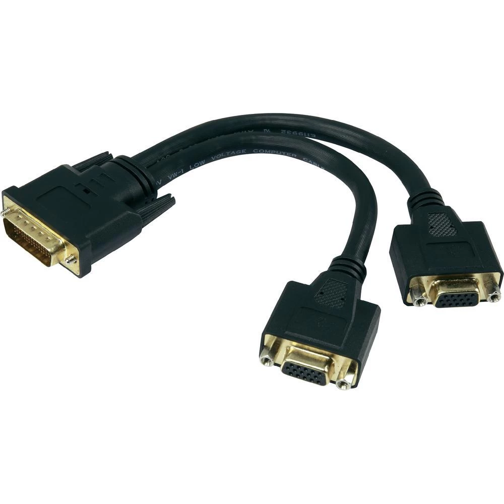Y kabel DMS-59 / VGA Renkforce [1x DMS-59 utikač => 2x VGA ženski konektor] 0.20 slika