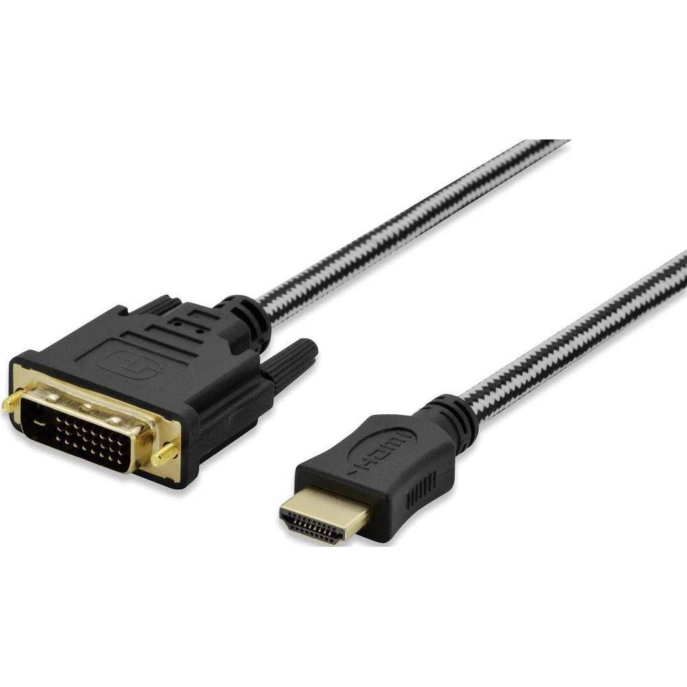 Priključni kabel HDMI / DVI ednet [1x HDMI utikač <=> 1x DVI utikač 24+1pol.] 3 slika