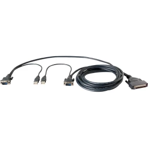 KVM priključni kabel [2x VGA utikač, USB 2.0 utikač A - 1x D-SUB utikač 50pol.] slika