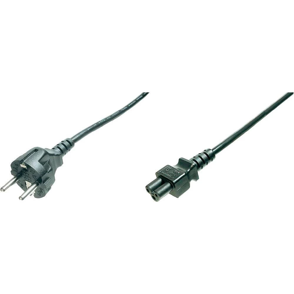 Strujni kabel [1x utikač djetelina C6 - 1x zaštitni utikač] 1.80 m crni Digitus slika