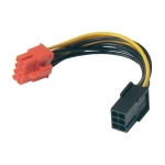 Strujni kabel [1x PCIe utikač 6pol. - 1x PCIe utikač 8pol.] 0.10 m žuti-crni Aka