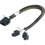 Strujni produžni kabel [1x PCIe utikač 8pol. - 2x PCIe utikač 4pol.] 0.30 m žuti