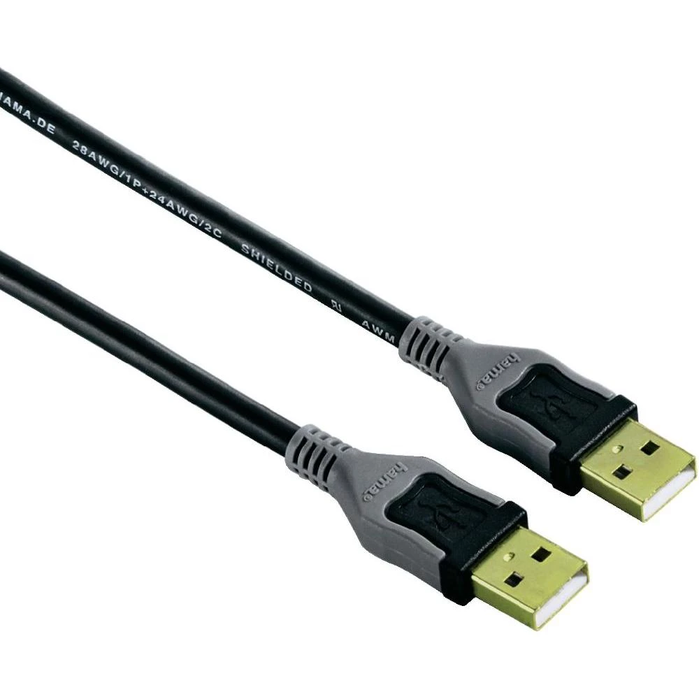 USB 2.0 priključni kabel [1x USB 2.0 utikač A - 1x USB 2.0 utikač A] 1.80 m crni slika