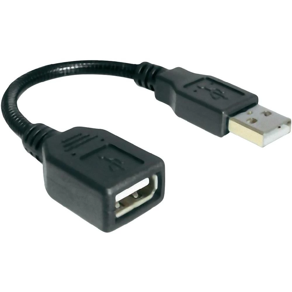 USB 2.0 priključni kabel [1x USB 2.0 utikač A - 1x USB 2.0 utikač A] 0.16 m Delo slika