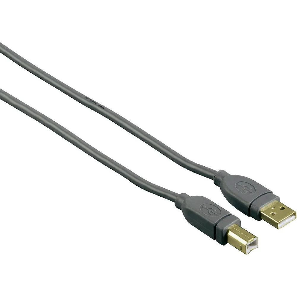USB 2.0 priključni kabel [1x USB 2.0 utikač A - 1x USB 2.0 utikač B] 1 m sivi po slika