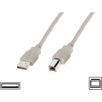 USB 2.0 priključni kabel [1x USB 2.0 utikač A - 1x USB 2.0 utikač B] 1.80 m bež