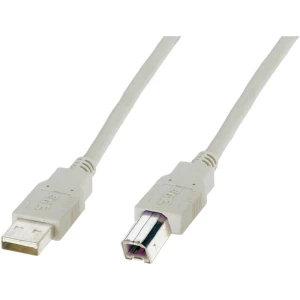 USB 2.0 priključni kabel [1x USB 2.0 utikač A - 1x USB 2.0 utikač B] 1.80 m bež slika