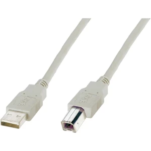 USB 2.0 priključni kabel [1x USB 2.0 utikač A - 1x USB 2.0 utikač B] 3 m bež Dig slika
