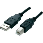 USB 2.0 priključni kabel [1x USB 2.0 utikač A - 1x USB 2.0 utikač B] 3 m crni