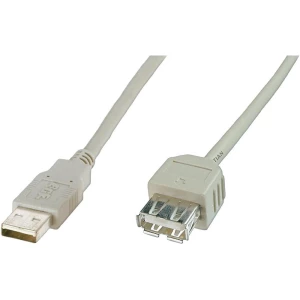 USB 2.0 produžni kabel [1x USB 2.0 utikač A - 1x USB 2.0 utikač A] 1.80 m bež Di slika