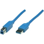USB 3.0 priključni kabel [1x USB 3.0 utikač A - 1x USB 3.0 utikač B] 3 m plavi