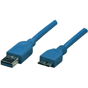 USB 3.0 priključni kabel [1x USB 3.0 utikač A - 1x USB 3.0 utikač Micro B] 2 m p slika