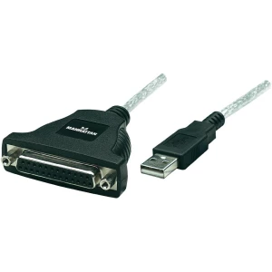 USB 1.1 priključni kabel [1x USB 1.1 utikač A - 1x D-SUB utikač 25pol.] 1.80 m c slika