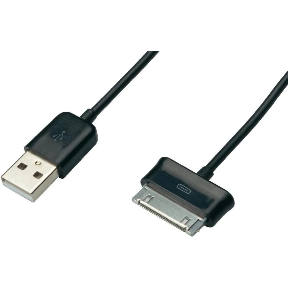 USB 2.0 priključni kabel [1x USB 2.0 utikač A - 1x Samsung utikač] 0.50 m crni slika
