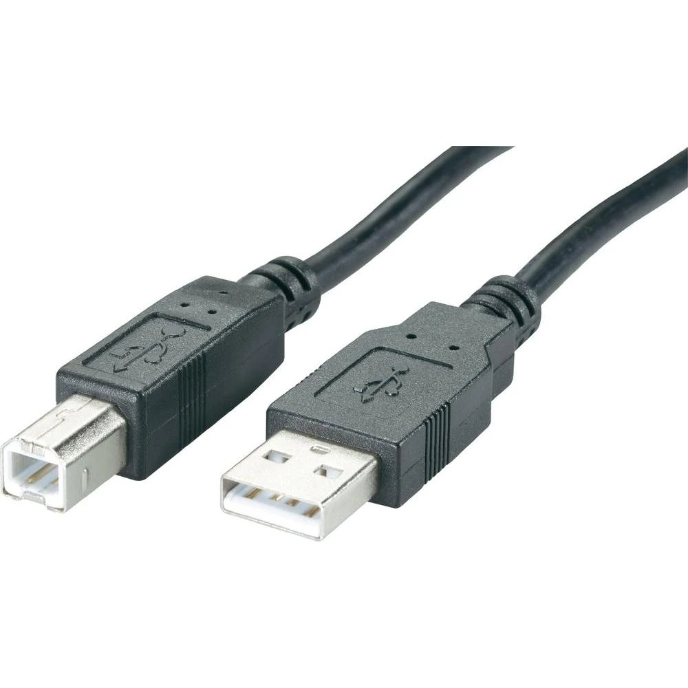 USB 2.0 priključni kabel [1x USB 2.0 utikač A - 1x USB 2.0 utikač B] 1 m crni slika