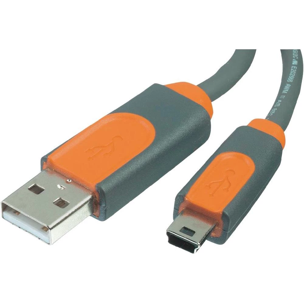 USB 2.0 priključni kabel [1x USB 2.0 utikač A - 1x USB 2.0 utikač Mini-B] 1.80 m slika