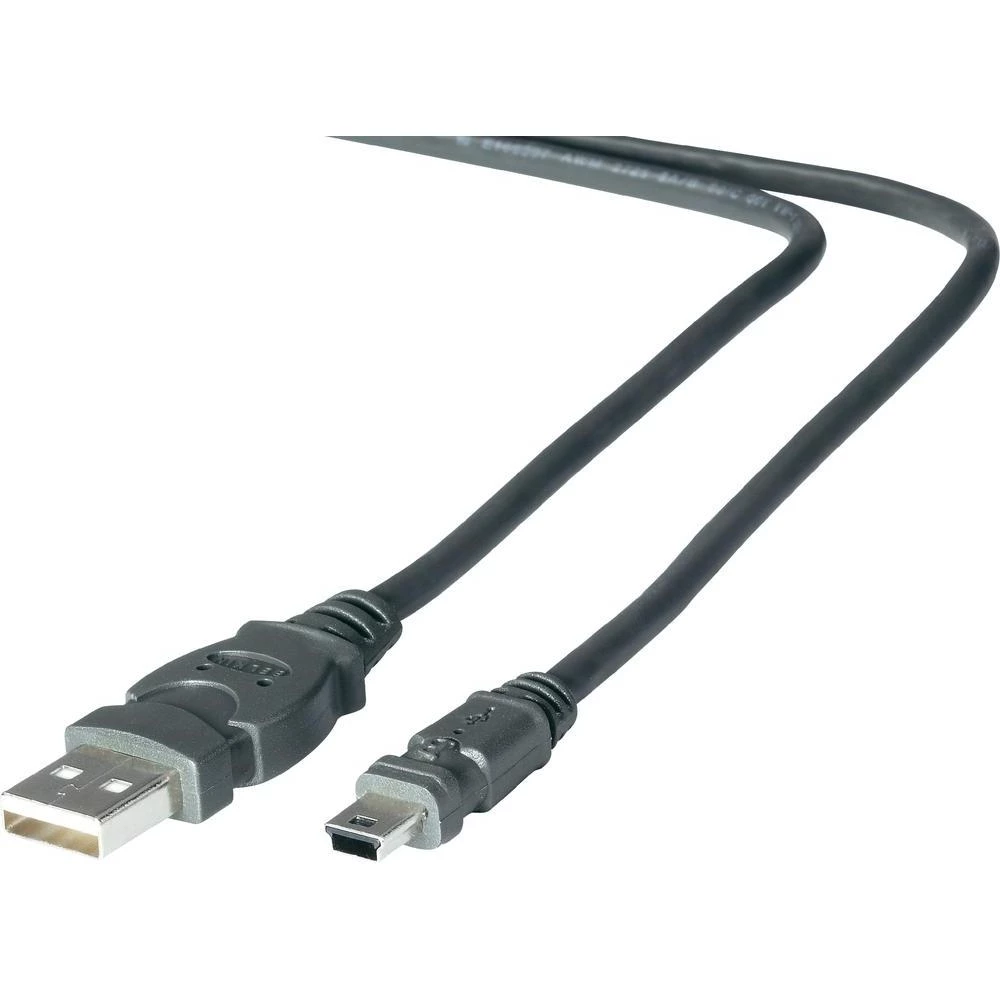 USB 2.0 priključni kabel [1x USB 2.0 utikač A - 1x USB 2.0 utikač Mini-B] 3 m cr slika