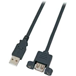 USB 2.0 produžni kabel [1x USB 2.0 utikač A - 1x USB 2.0 utikač A] 0.50 m crni