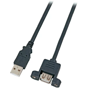 USB 2.0 produžni kabel [1x USB 2.0 utikač A - 1x USB 2.0 utikač A] 0.50 m crni slika