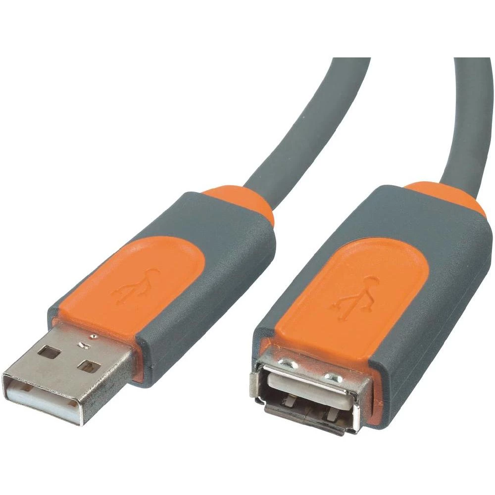 USB 2.0 produžni kabel [1x USB 2.0 utikač A - 1x USB 2.0 utikač A] 1.80 m sivi B slika