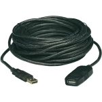 USB 2.0 produžni kabel [1x USB 2.0 utikač A - 1x USB 2.0 utikač A] 10 m crni Man