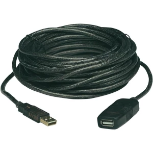 USB 2.0 produžni kabel [1x USB 2.0 utikač A - 1x USB 2.0 utikač A] 10 m crni Man slika