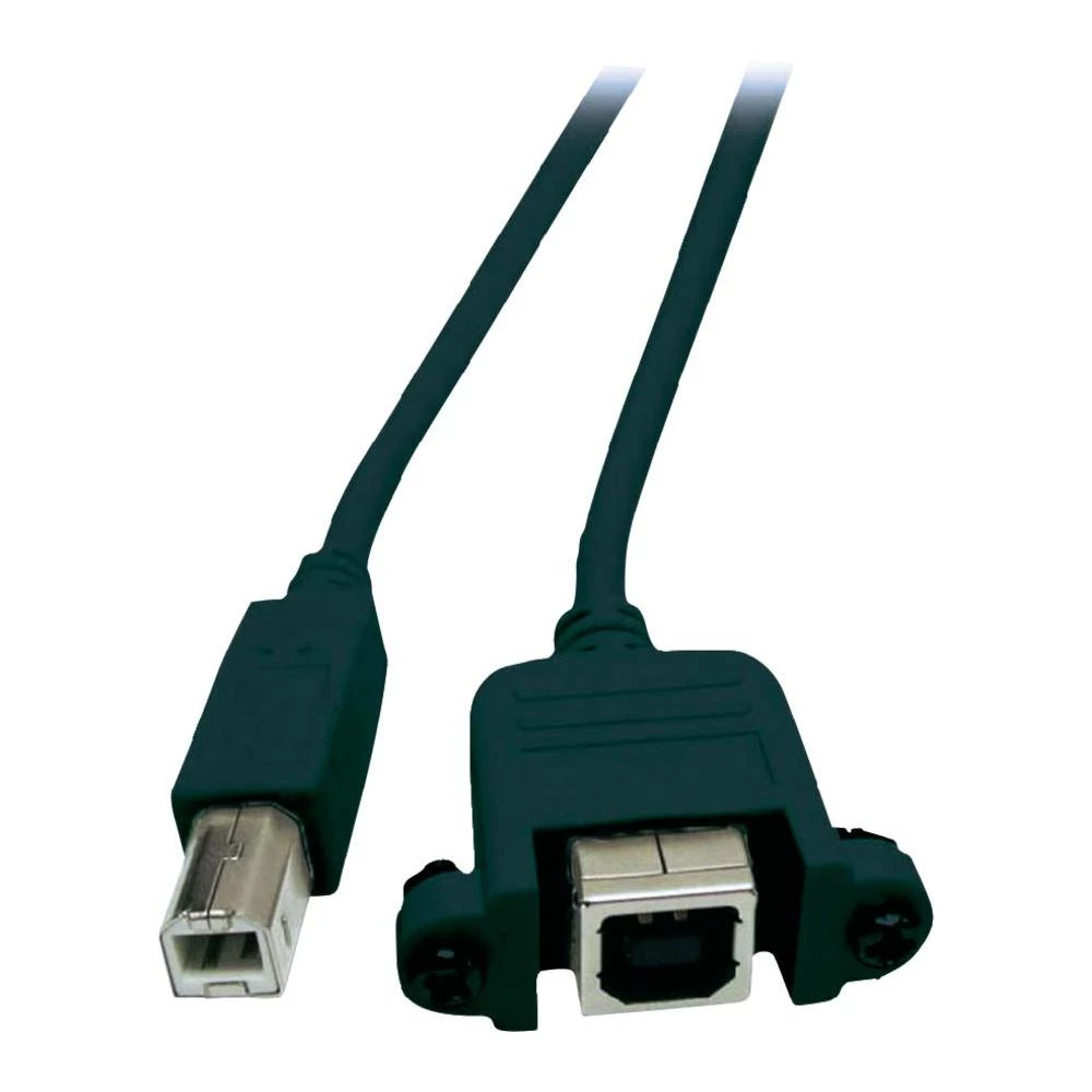 USB 2.0 produžni kabel [1x USB 2.0 utikač B - 1x USB 2.0 utikač B] 0.50 m crni s slika