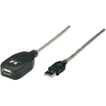 USB 2.0 produžni kabel [1x USB 2.0 utikač A - 1x USB 2.0 utikač A] 5 m prozirni
