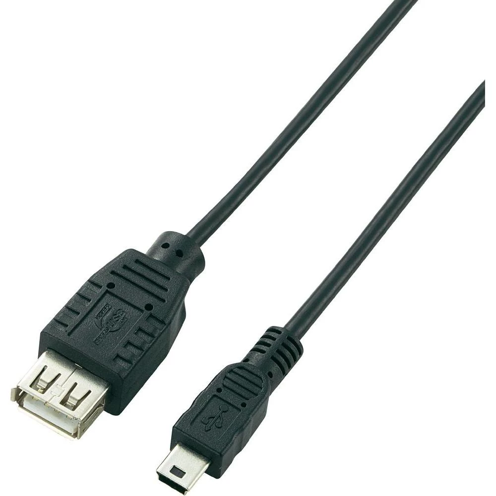 USB 2.0 produžni kabel [1x USB 2.0 utikač Mini-B - 1x USB 2.0 utikač A] 1.80 m c slika