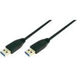 USB 3.0 priključni kabel [1x USB 3.0 utikač A - 1x USB 3.0 utikač A] 1 m crni Lo
